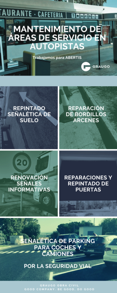 ABERTIS - Mantenimiento de áreas de servicio de autopistas realizado por GRAUGO